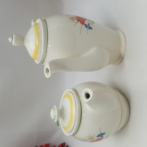 Vintage Arabia Finland Red Poppy Mini Tea and Coffee Pots - Picture 14 of 16